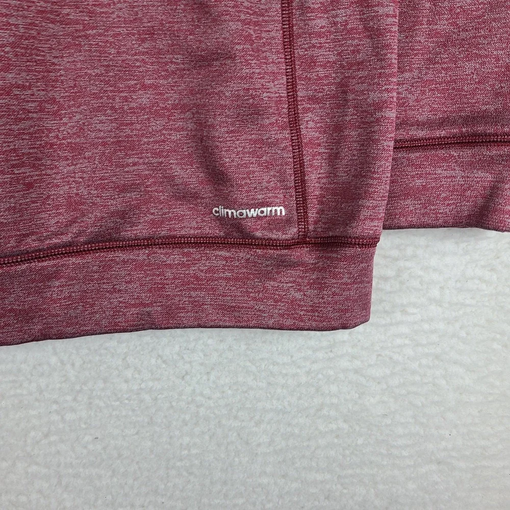 Adidas Sweater Mens XL Red Climawarm‎ Team Issue Quarter Zip Sweatshirt
